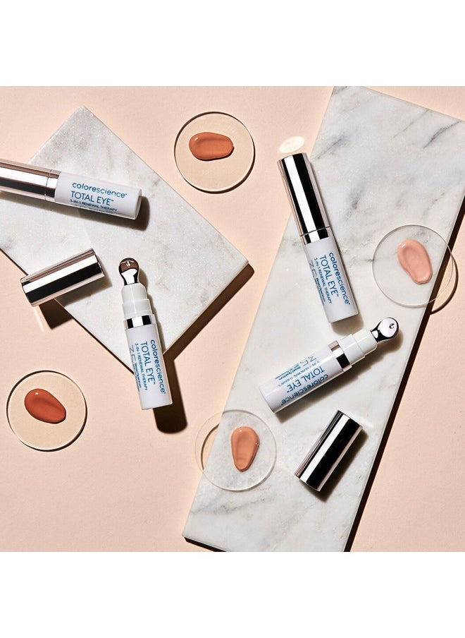 Colorescience Total Eye 3-in-1 Anti-Aging Renewal Therapy for Wrinkles & Dark Circles, SPF 35, Deep