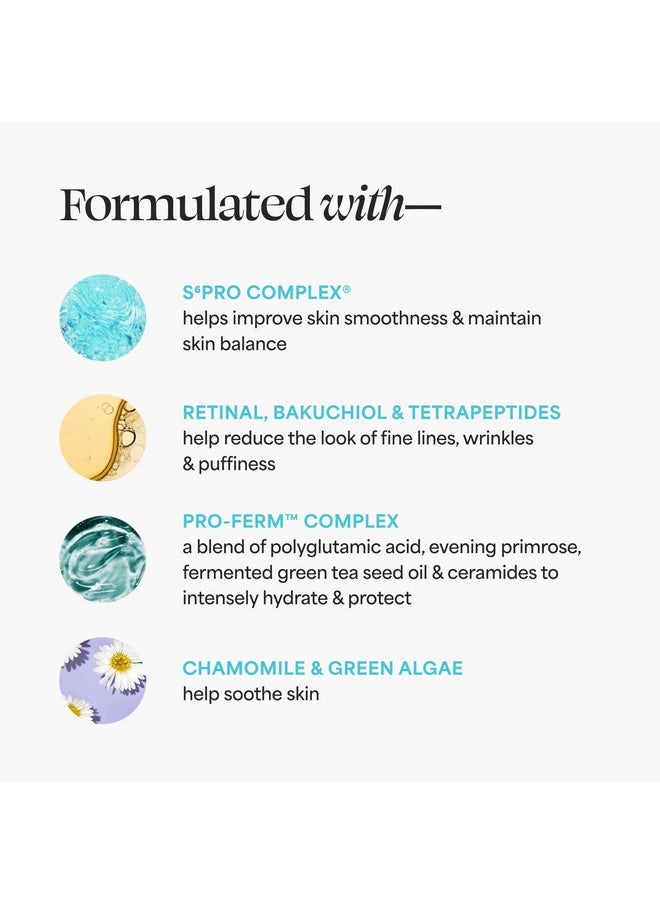 TULA Skin Care Eye Recharge + Replenish - Pro-Ferm Overnight Eye Cream with Retinal, Protects & Intensely Hydrates, Minimizes the look of Fine Lines & Wrinkles, 0.5 Fl. oz.