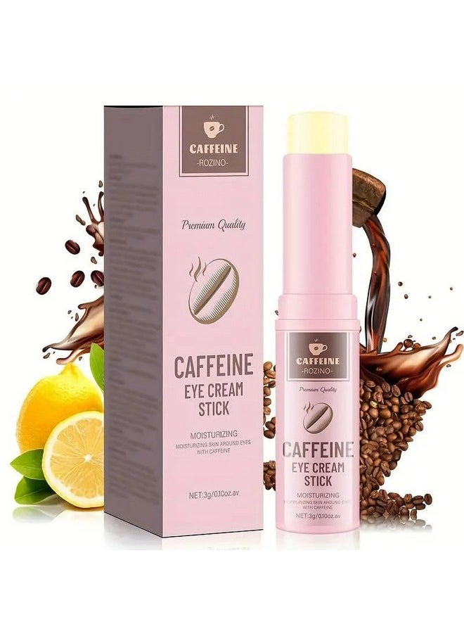 Rozino Caffeine Eye Stick, Under Eye Balm With Retinol & Plant Extracts for Eye Bag Relief, Dark Circles & Puffiness, Brightening, Toning & Hydrating, Korean Skin Care, Fast Results (.10 oz)