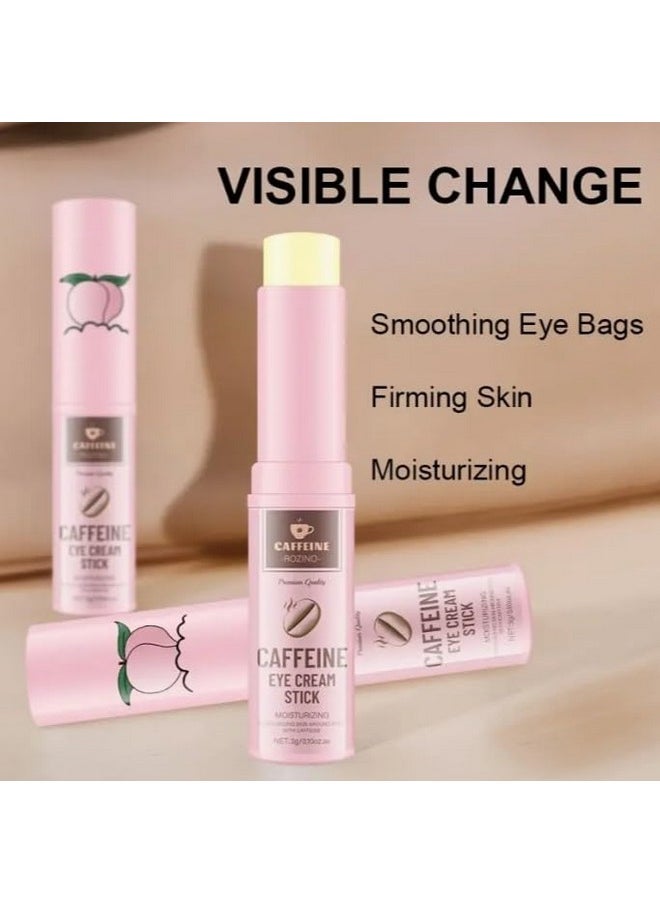 Rozino Caffeine Eye Stick, Under Eye Balm With Retinol & Plant Extracts for Eye Bag Relief, Dark Circles & Puffiness, Brightening, Toning & Hydrating, Korean Skin Care, Fast Results (.10 oz)