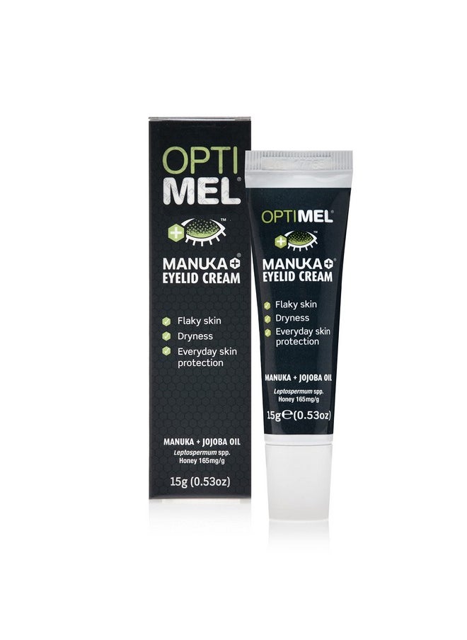 Optimel® Manuka+® Eyelid Cream, with Manuka Honey & Jojoba Oil, Restores Skin's Natural Structure, Soothes Flaky, Dry Skin - Ideal for Blepharitis, MGD, Seborrheic Dermatitis, Rosacea, & Eczema, 15g