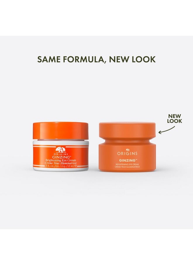 Origins GinZing Brightening Eye Cream | Visibly Reduces Dark Circles Instantly & Over Time | With Vitamin C & Niacinamide, 0.5 Fl Oz