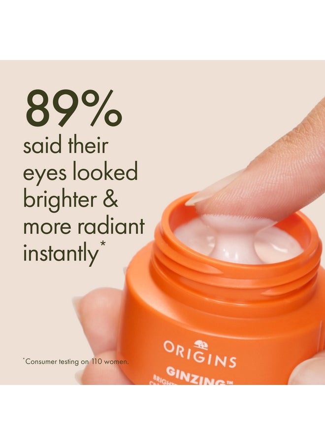 Origins GinZing Brightening Eye Cream | Visibly Reduces Dark Circles Instantly & Over Time | With Vitamin C & Niacinamide, 0.5 Fl Oz