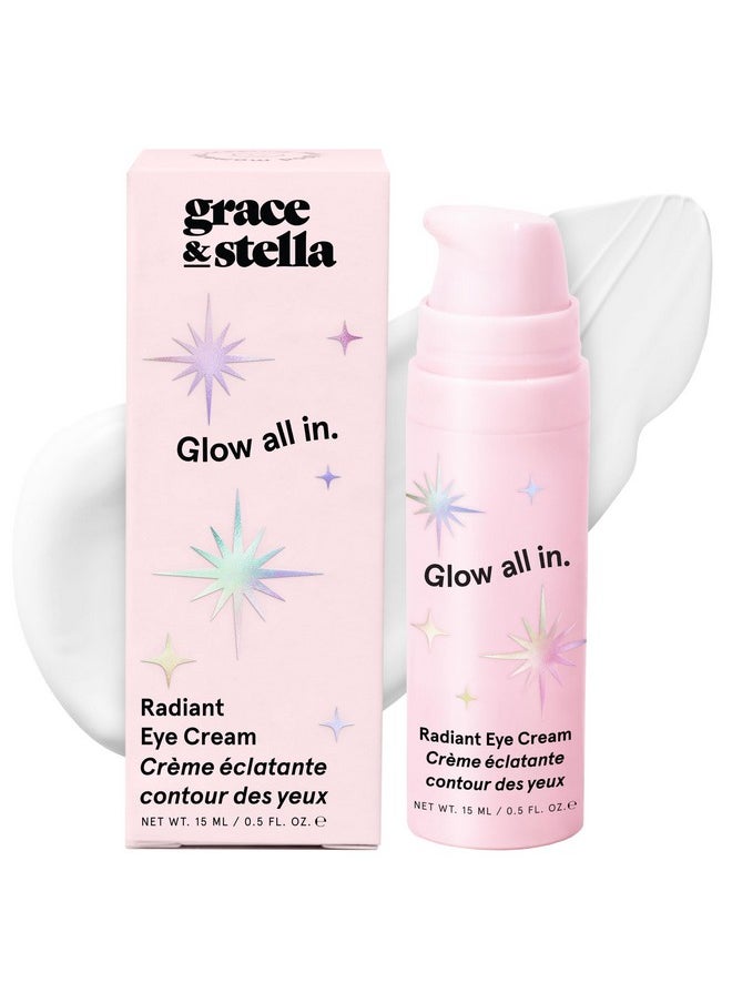 grace & stella Under Eye Cream Anti Aging - Brigthening Cream with Retinol & Caffeine - Reduce Dark Circles, Wrinkles, Puffiness - with Niacinamide, Peptides - Vegan Skincare - Free(0.5 fl.oz / 15ml)