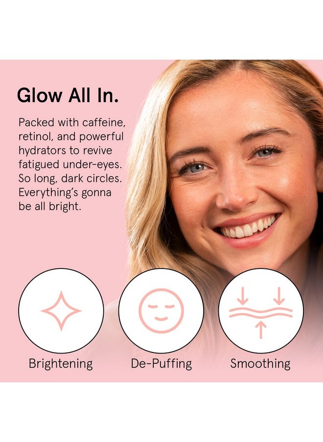 grace & stella Under Eye Cream Anti Aging - Brigthening Cream with Retinol & Caffeine - Reduce Dark Circles, Wrinkles, Puffiness - with Niacinamide, Peptides - Vegan Skincare - Free(0.5 fl.oz / 15ml)