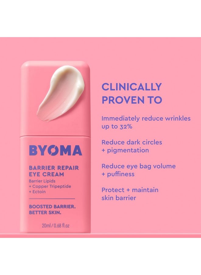 BYOMA Barrier Repair Eye Cream - Hydrating Eye Cream Increases Firmness + Elasticity - Strengthens Skin Barrier - .67 fl.oz