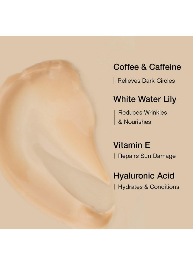 mCaffeine Coffee Under Eye Cream for Dark Circles for Women & Men | Reduction in Dark Circles, Reduces Puffiness & Fine Lines | Easy Application with Cooling Massage Roller | 15ml