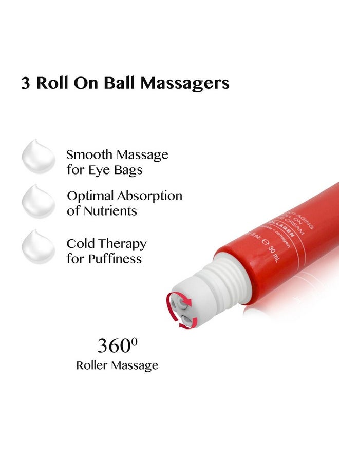 Lamelin Eye Cream Roller, Collagen & Peptides for Total Eye Lift, Rapid Wrinkle Repair, Dark Circle & Under Eye Bag Treatment, Anti-Aging & Hydrating Formula, 1.01 Fl Oz. Made In Korea....