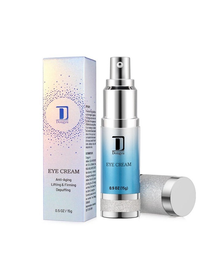 Dongyu Caffeine Eye Cream For Wrinkles: Eye Cream Anti Aging For Dark Circles Puffiness Daily Skincare Women Men (15g)