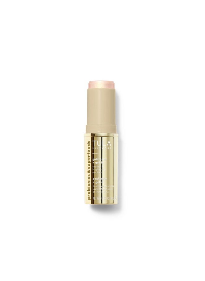TULA Skin Care Eye Balm Gold Glow - Dark Circle Treatment, Instantly Hydrate and Brighten Undereye Area, Portable and Perfect to Use On-the-go, 0.35 oz.