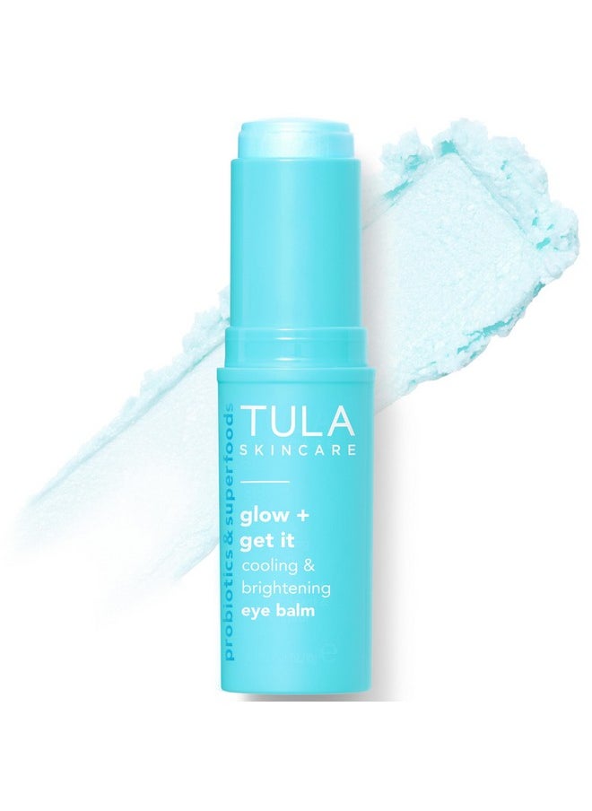 TULA Skin Care Eye Balm Glow & Get It - Dark Circle Treatment, Instantly Hydrate and Brighten Undereye Area, Portable and Perfect to Use On-the-go, 0.35 oz.