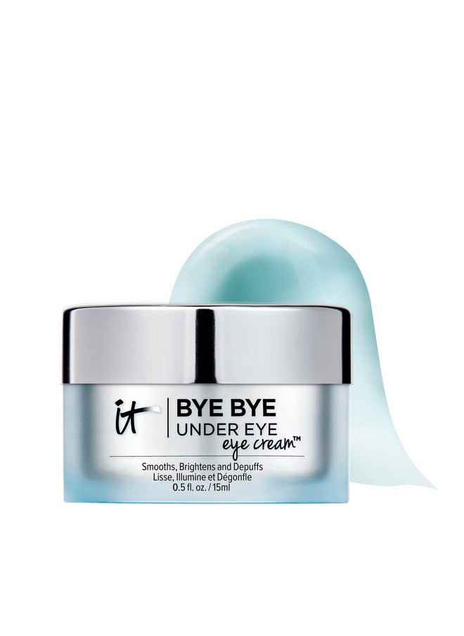IT Cosmetics Bye Bye Under Eye Eye Cream - Hydrating, Quick-Absorbing Formula - Smooths The Look Of Fine Lines & Wrinkles, Visibly Brightens Dark Circles - With Hyaluronic Acid - 0.5 Fl Oz