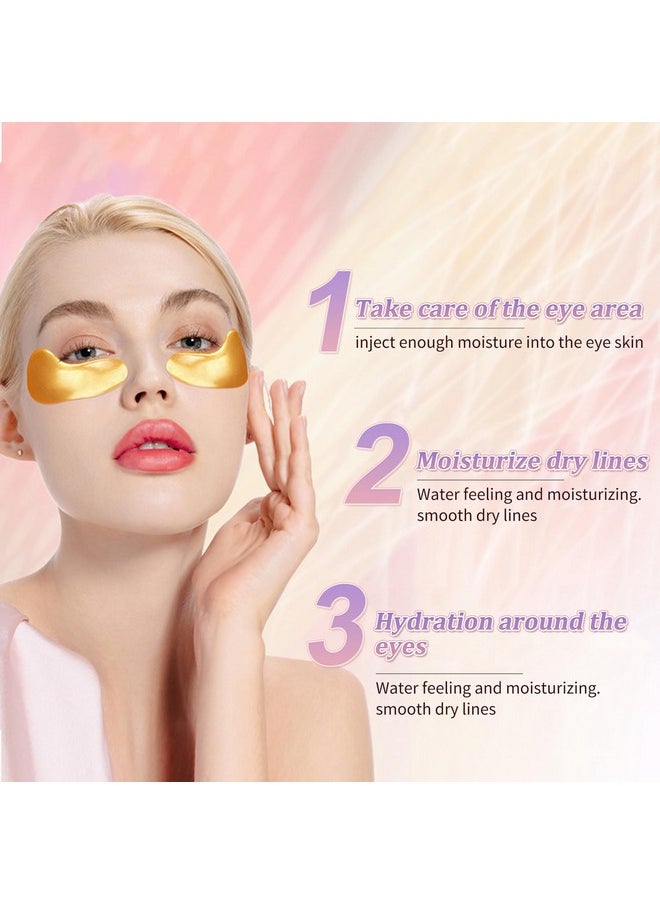 MOND'SUB Premium Under Eye Patches, Gel Eye Patches Hydrating & Refresh for Puffy Eyes, Under Eye Bags & Dark Circles, Natural Collagen Eye Gels Pads, Crystal Anti-Aging Eye Mask (Yellow)