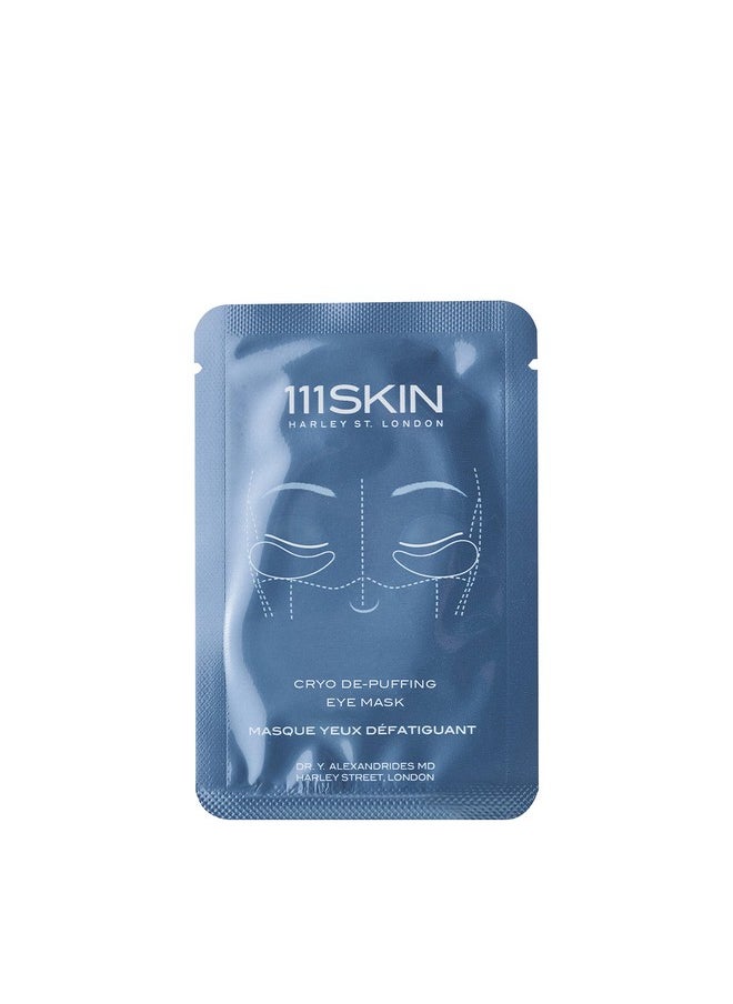 111SKIN Cryo De-Puffing Eye Mask, Hydrating Under Eye Patches for Puffy Eyes & Dark Circles with Seaweed Extract, Vit E & Peptide Complex, Nourishing Formula for Fine Lines & Puffiness, 8 Pairs, Blue