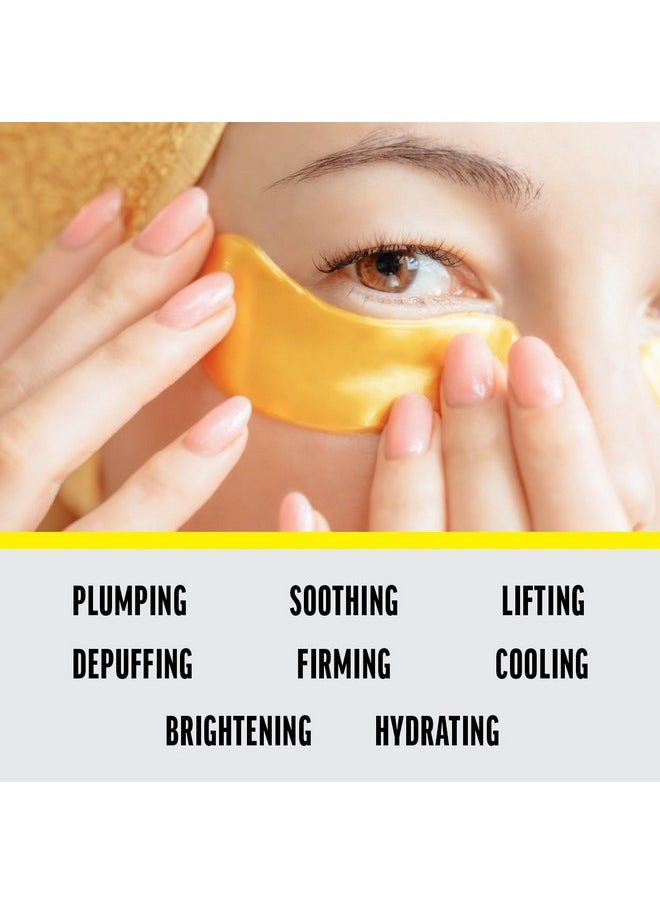 Zest 50 Pairs 24k Gold Gel Crystal Collagen Eye Mask - Under Eye Pads for Moisturizing, Reducing Fine Lines, Dark Circles & Puffy Eyes Patch for Women and Men