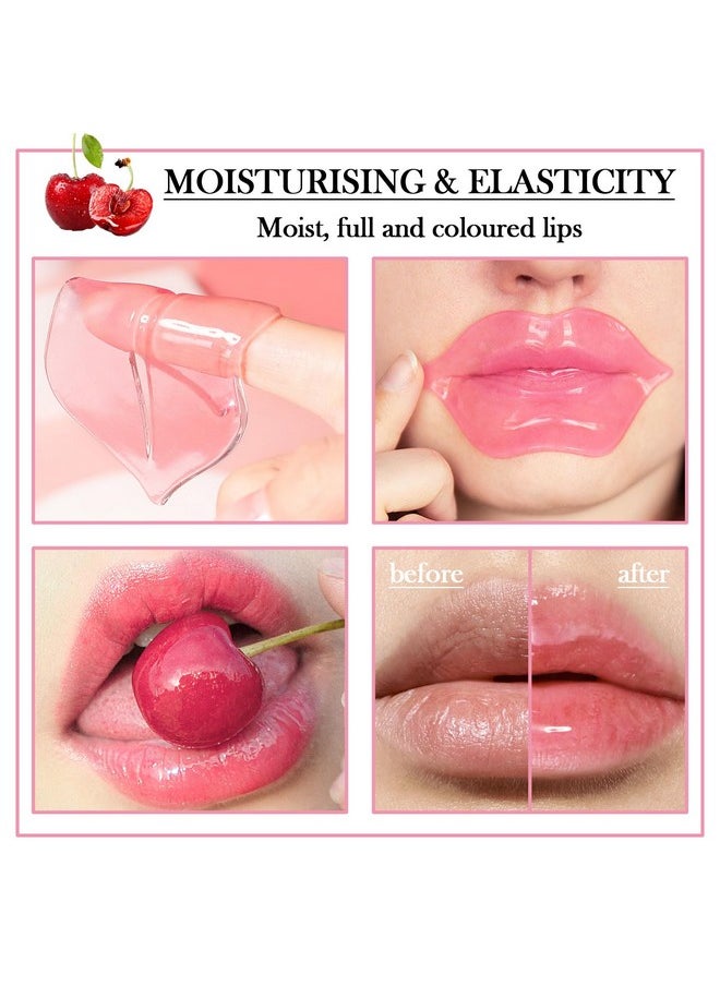 30PCS Lip Mask & Under Eye Patches Skincare Set,Moisturizing Gold Under Eye Masks,Pink Lip Masks Skin Care Set for Lip & Eye Skin