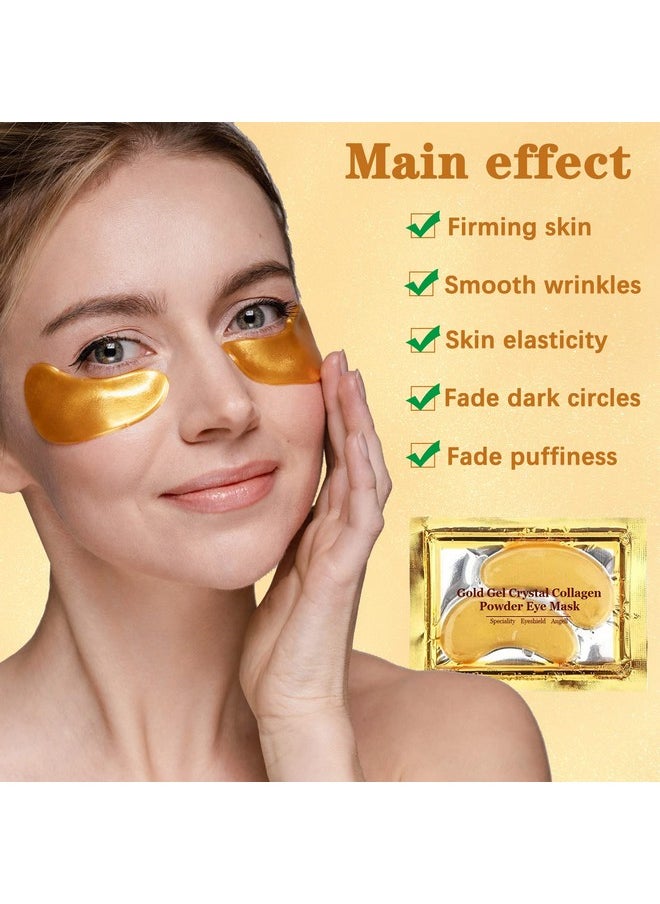 YMEYFAN 24K Gold Under Eye Patches, 100 Pairs Gold Collagen Under Eye Mask Skincare for Puffiness Eyes Dark Circles Treatments, Rreduce Wrinkles Fine Lines Firm Skin, Spa Salon Estheticians Supplies