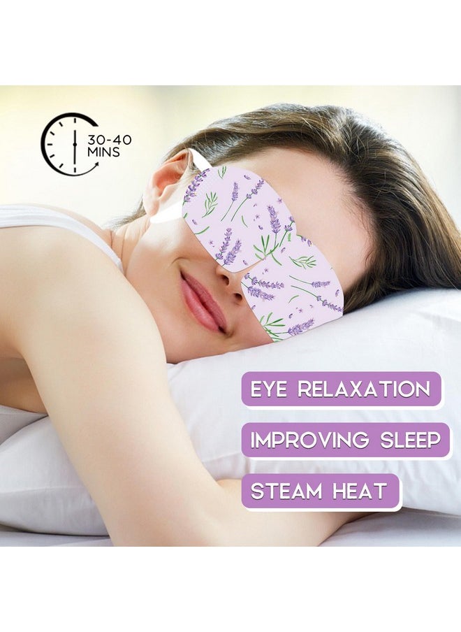Permotary 20 Packs Steam Eye Mask, Heated Eye Mask Lavender Disposable Warm Compress Patches, Self Heating Eye Masks, Comfortable and Relax Sleep Mask, Relief Eye Fatigue, Spa Gifts, Travel Essentials