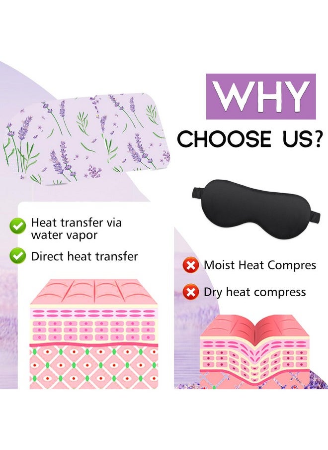 Permotary 20 Packs Steam Eye Mask, Heated Eye Mask Lavender Disposable Warm Compress Patches, Self Heating Eye Masks, Comfortable and Relax Sleep Mask, Relief Eye Fatigue, Spa Gifts, Travel Essentials