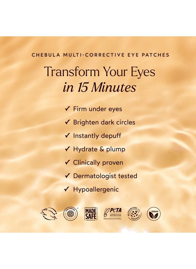 True Botanicals Chebula Multi-Corrective Eye Patches | Anti Aging | Reduce Fine Lines & Wrinkles | All Skin Types | Dermatologist Tested, All Natural, Vegan | 25 Pairs