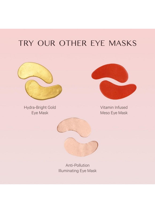 MZ SKIN Hydra-Bright Gold Eye Mask, Collagen-Infused Hydrogel Treatment for Puffiness, Dark Circles, and Fine Lines, With Niacinamide, Hyaluronic Acid & Gold Nano Particles, Fragrance Free, 5-Pack