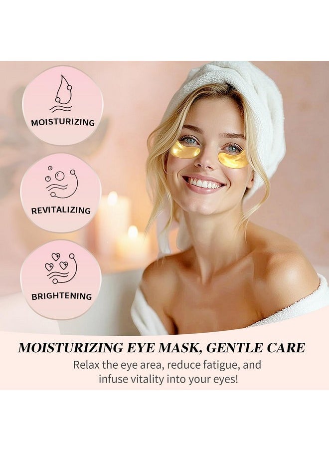 Under Eye Patches (24 Pairs), 24K Gold Under Eye Masks for Dark Circles, Puffy Eyes, Undereye Bags, Wrinkles - Rejuvenating & Revitalizing Eye Skincare Treatment - Bridesmaid Gifts for Women