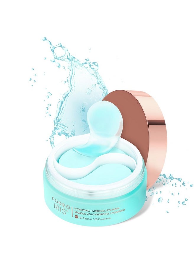 FOREO IRIS Hydrating Hydrogel Eye Mask - Dark Circles Under Eye Treatment for Women & Men - Puffy Eyes Treatment - Hydrating & Refreshing - Vegan - All Skin Types - 60 Under Eye Patches