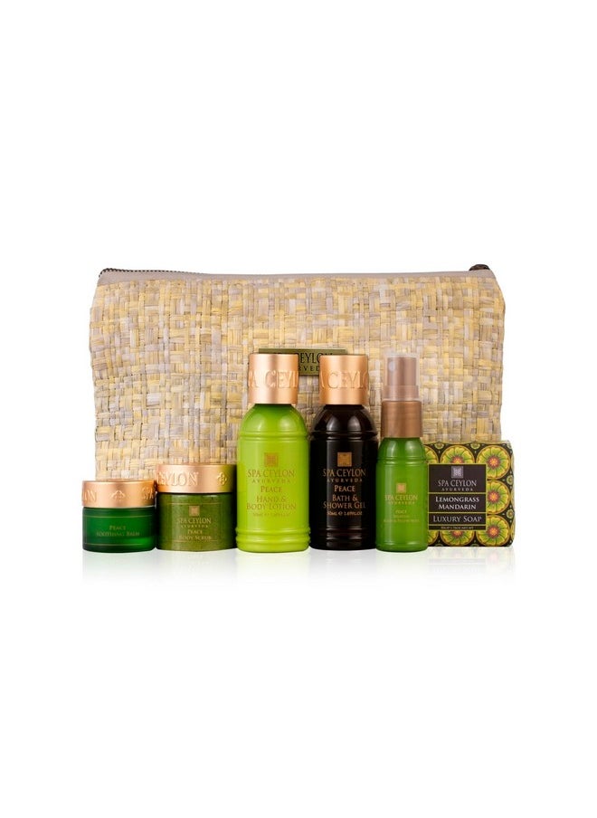 SPA CEYLON PEACE Home Spa Set Ayurvedic Pampering Kit | Calming and Relaxing the Senses | Ayurveda | Body Gifts Set for Valentine Gifting