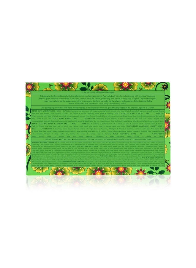 SPA CEYLON PEACE Home Spa Set Ayurvedic Pampering Kit | Calming and Relaxing the Senses | Ayurveda | Body Gifts Set for Valentine Gifting