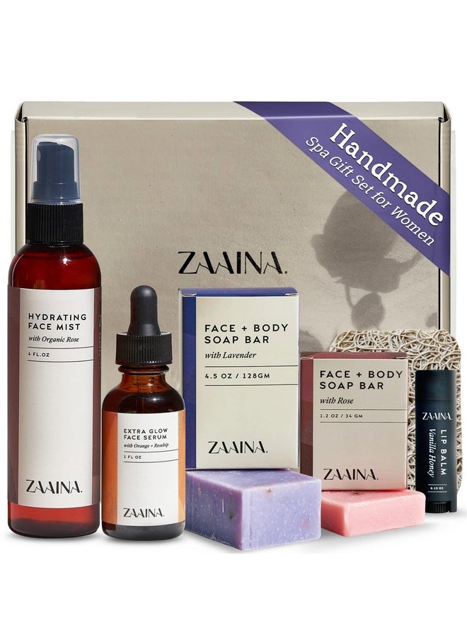 Spa Gifts for Women - Relaxation Spa Kit for Women, Luxury Handmade Pampering Spa Gifts for Women, Spa Gift Basket for Mom, At Home Bath and Body Self Care Spa Package, Birthday Gifts for Women by ZAAINA