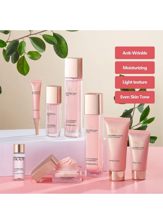 AESTHTANY Anti Aging Skin Care Set For Women Moisturizing Rejuvationg Skin Care For Women Daily Skin Care Routine （10 Pieces）
