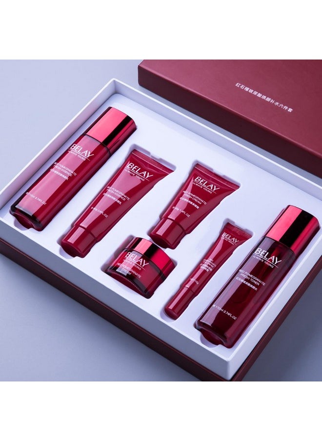 AESTHTANY Skincare Sets - 6 Step Daily Routine - Cleanser, Toner, Eye Cream, Lotion & Cream - Full Size Skin Care Kit for Natural, Beautiful Skin Valentine's Day Gift