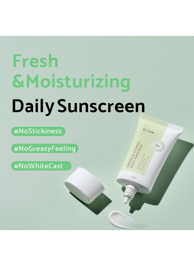 iUNIK Calendula Cleansing Oil & Centella Calming Sunscreen Set - Gentle Makeup Remover & SPF 50+ Sun Protection for Sensitive Skin - Hydrating, Soothing, Vegan K-Beauty Essentials All Skin Types