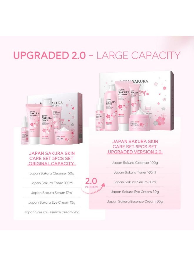 LAIKOU Skin Care Set, Skin Care Routine Kit for Women, Teen Face Care Kit Girls, Skincare Gift Set with Cleanser, Toner, Serum, Eye Cream, Face Cream 5pcs Mother's Day Christmas Birthday Daughter Wife