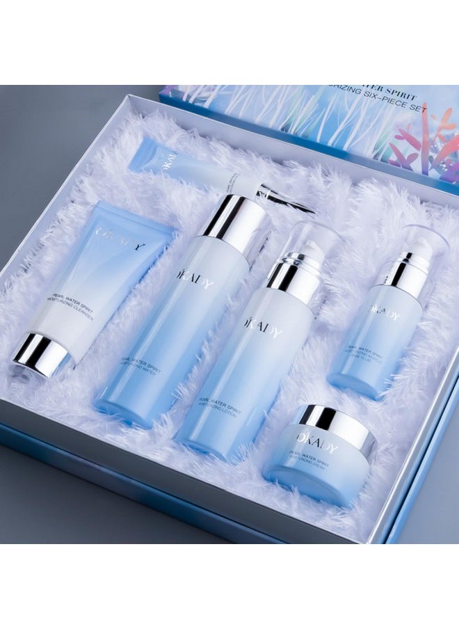 AESTHTANY Moisturizing Skincare Set - 6-Step Daily Routine Gift Set Suitable For All Skin Types For Women Birthday Gift