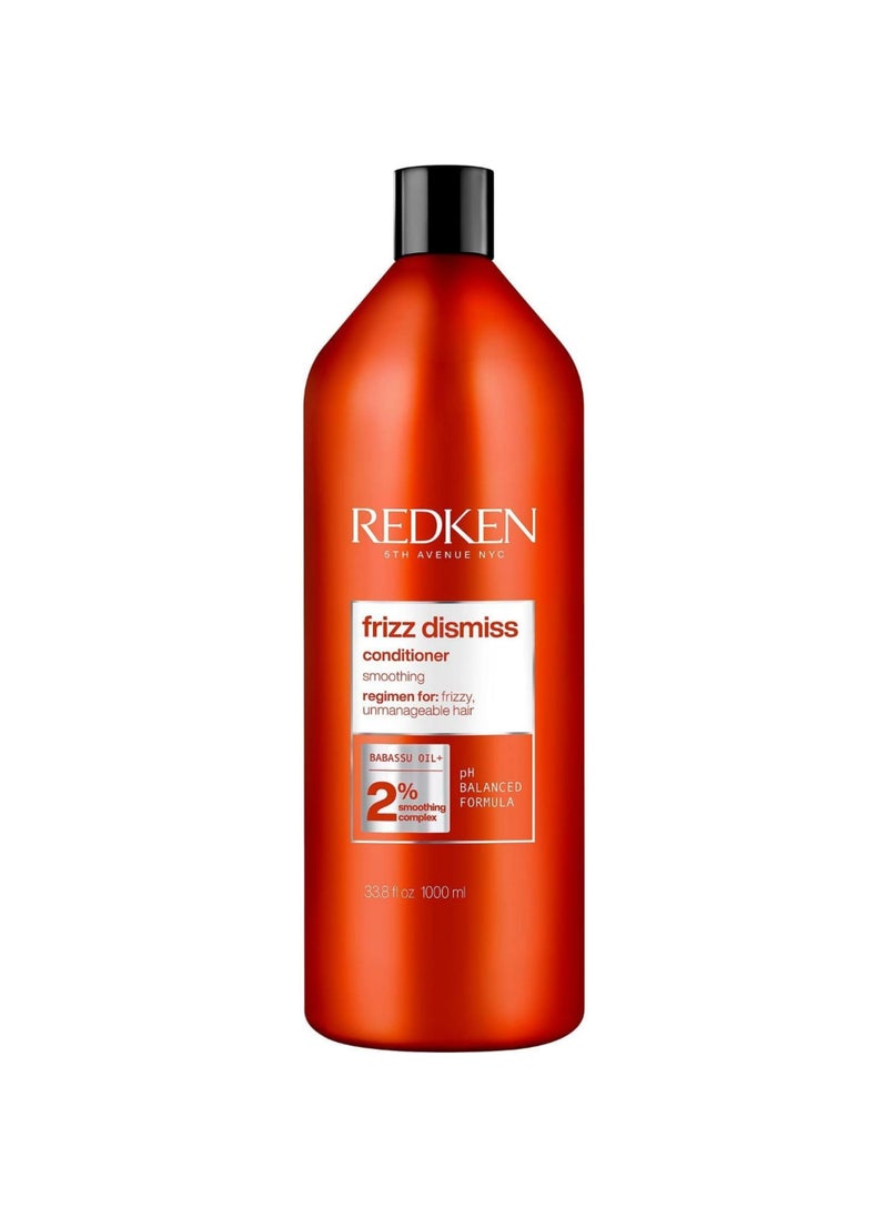 Redken Frizz Dismiss Conditioner Anti Frizz Sulfate Free for hair, 33.8 fl. Oz | Packaging May Vary