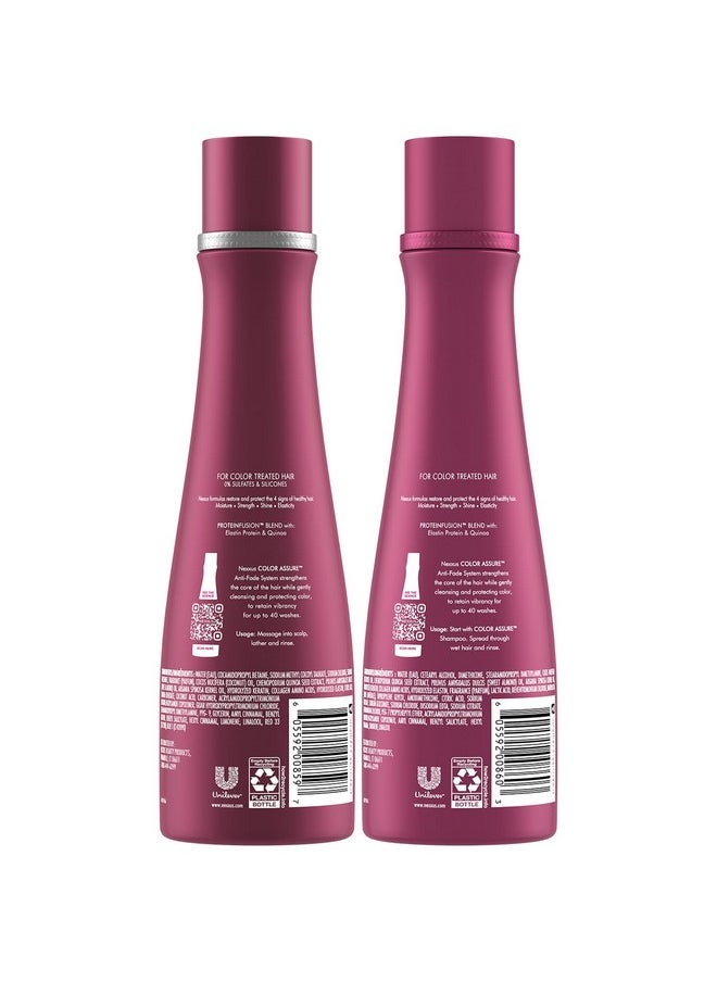 Nexxus Shampoo & Conditioner, Color Assure - Hair Products for Color-Treated Hair, Enhance Vibrancy up to 40 Washes, 8.5 Oz Ea