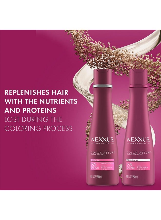 Nexxus Shampoo & Conditioner, Color Assure - Hair Products for Color-Treated Hair, Enhance Vibrancy up to 40 Washes, 8.5 Oz Ea