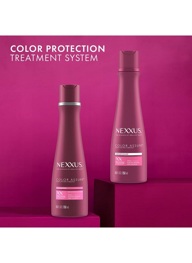 Nexxus Shampoo & Conditioner, Color Assure - Hair Products for Color-Treated Hair, Enhance Vibrancy up to 40 Washes, 8.5 Oz Ea