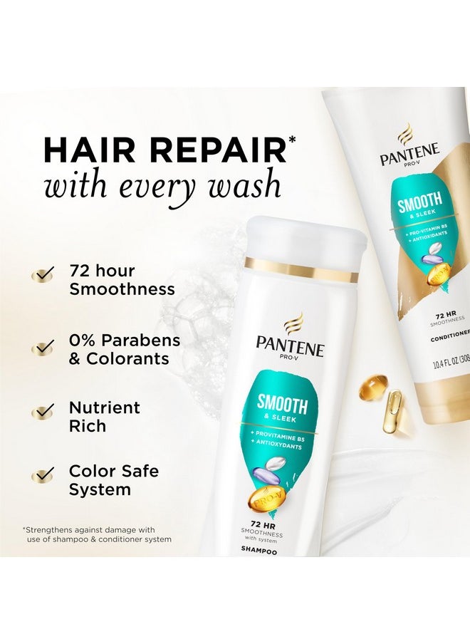 Pantene PRO-V Smooth & Sleek Shampoo + Conditioner, Dual Pack, Shampoo 12oz/Conditioner 10.4oz
