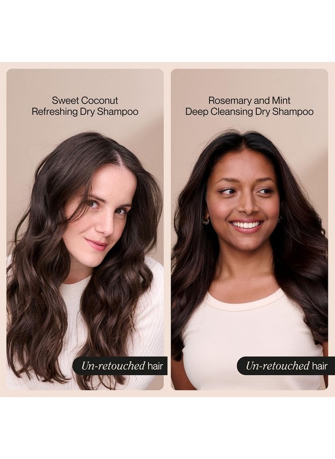 Suave Dry Shampoo Spray Variety 2-Pack - Invigorating Rosemary & Mint, Refreshing Sweet Coconut, 4.3 Oz Ea