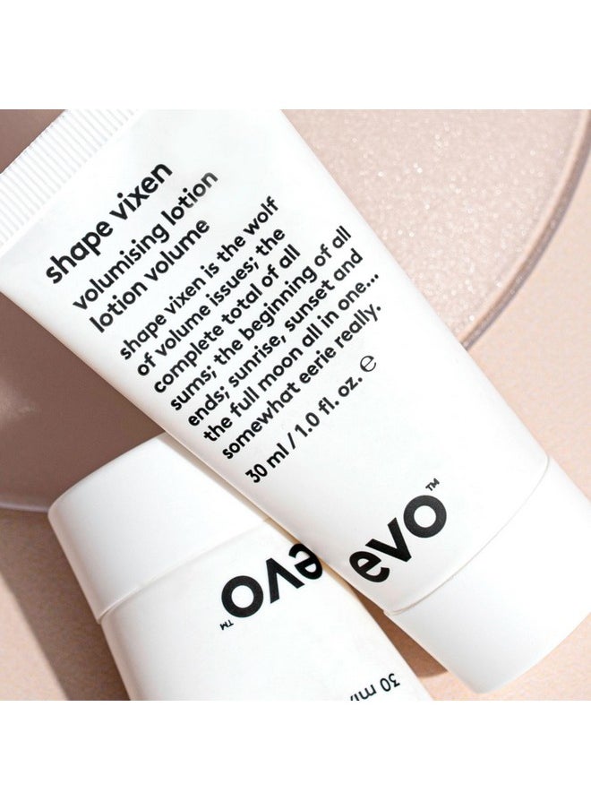 EVO Shape Vixen Volumizing Lotion - Professional Hair Styling Blow Dry Texture Mask for Fine Thin Straight Hair - Travel Size, 30ml / 1.01fl.oz