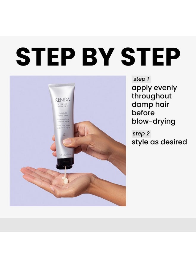 Kenra Perfect Blowout 5 | Light Hold Styling Crème | Provides Thermal Protection | Increases All Over Body & Fullness | Lightweight Formula | All Hair Types | 5 fl. Oz