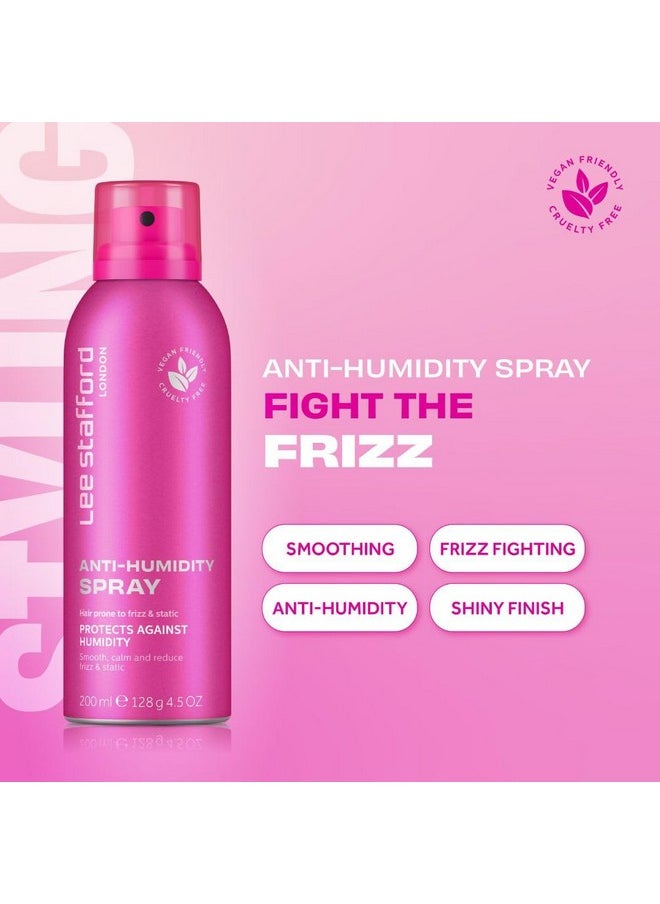 Lee Stafford Frizz Control Hair Spray | Styling - Best Lightweight Anti Humidity Shine Mist, Combats Static for a Smoothing Look, Weatherproof Shield, Blowout Protectant, 4.5 Oz