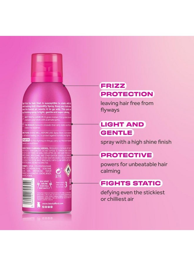 Lee Stafford Frizz Control Hair Spray | Styling - Best Lightweight Anti Humidity Shine Mist, Combats Static for a Smoothing Look, Weatherproof Shield, Blowout Protectant, 4.5 Oz