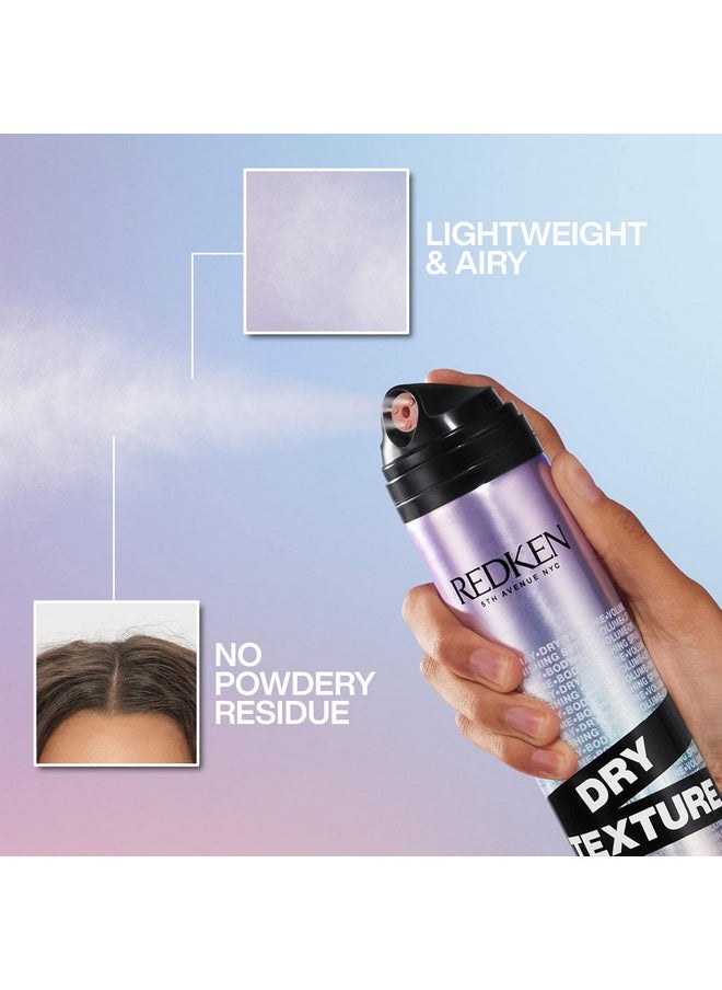 Redken Dry Texture Hairspray For All Hair Types - Lightweight Volumizing Spray, Airy and Beachy Texture, Medium Hold