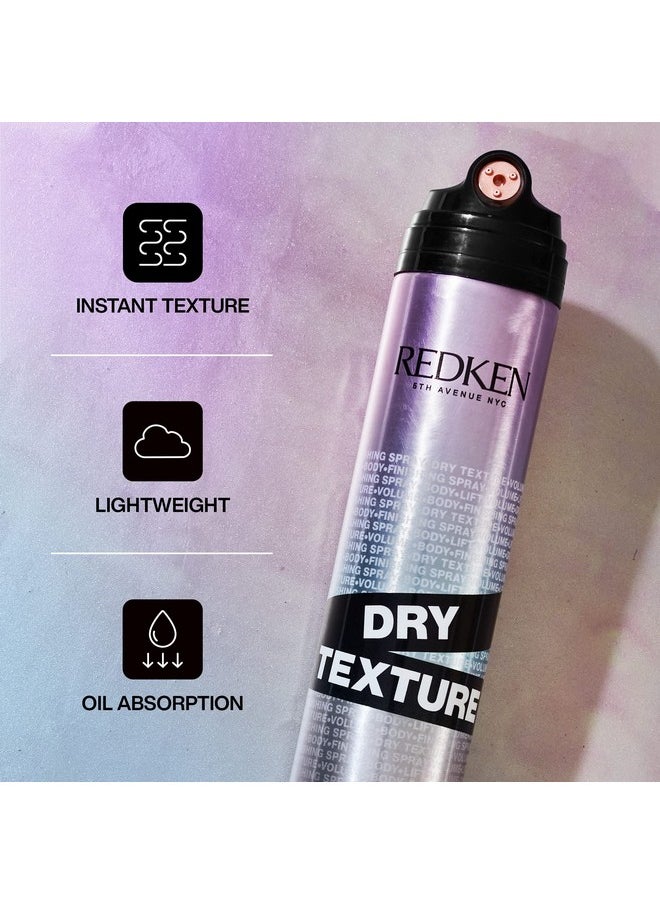Redken Dry Texture Hairspray For All Hair Types - Lightweight Volumizing Spray, Airy and Beachy Texture, Medium Hold