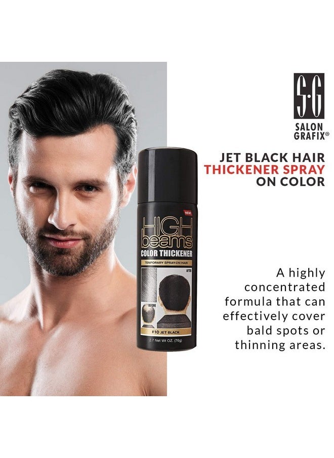Salon Grafix High Beams Color Thickener Temporary Spray - Jet Black for Unisex - 2.7 oz Hair Color