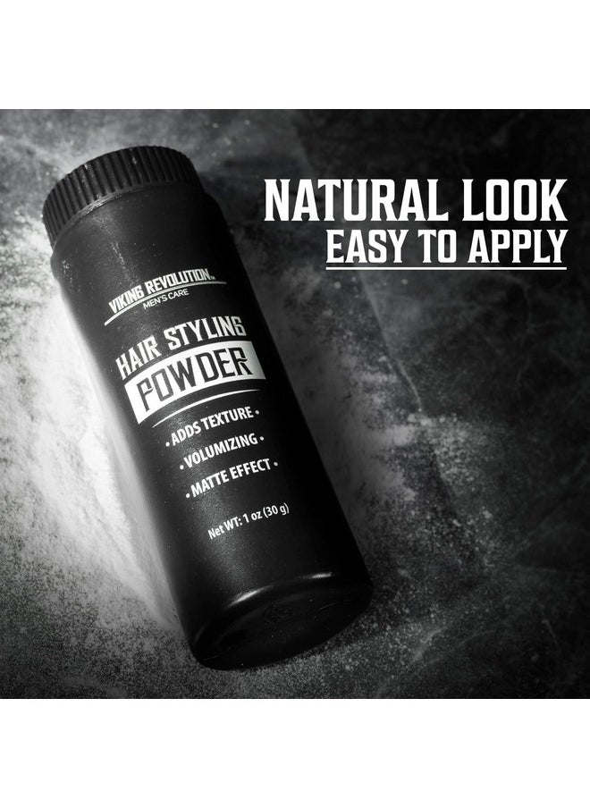 Viking Revolution Hair Styling Powder for Men - Hair Powder for Men Easy to Apply Hair Texture Powder for Men Mattifying and Volumizing Mens Hair Powder Residue Free Texturizing Powder (1 Oz - 1 Pack)