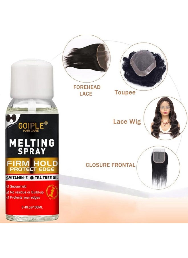 Lace Tint Melting Spray Set, Natural Finishing Lace Color for Women's Hair Wigs, Toupees & Hairpieces (Light Brown)